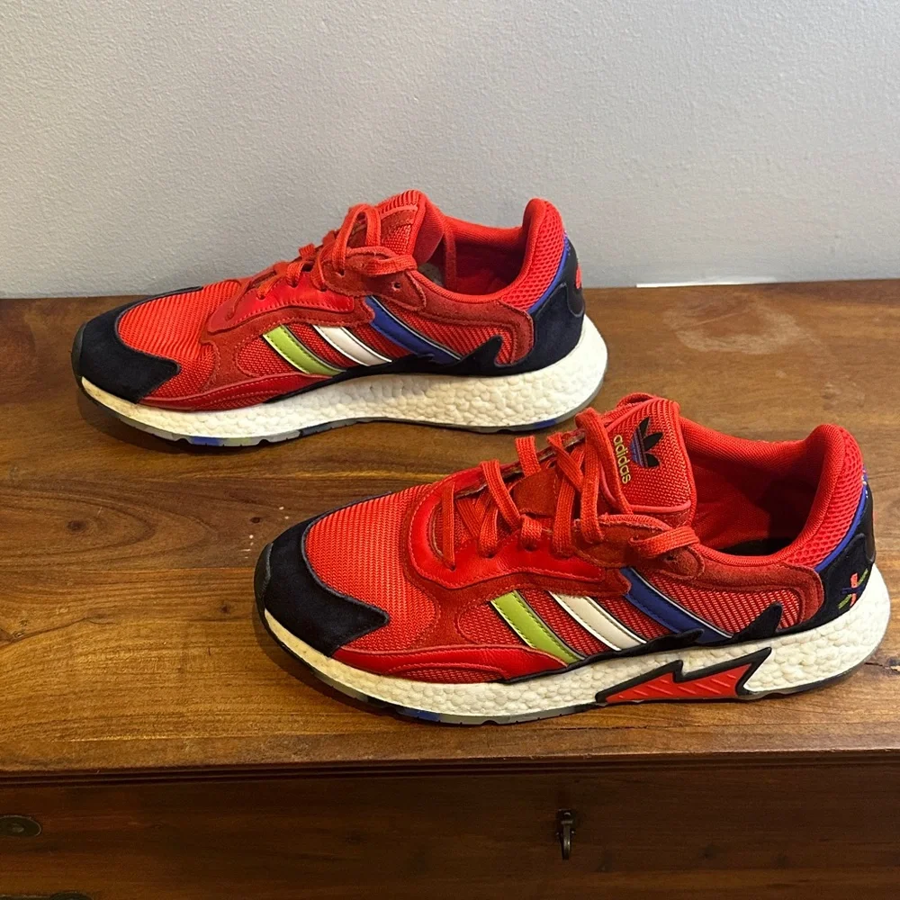 Adidas Red and Black Athletic Shoes‎